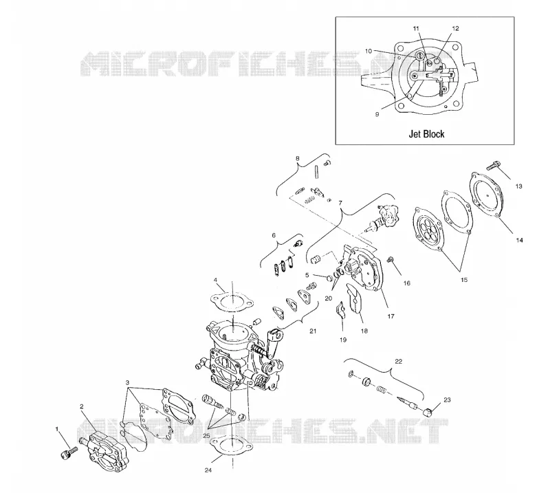 CARBURATEUR - W025297D/W025297I (4975477547C04) Polaris JET SKI 700 2002 FREEDOM   INT'L FREEDOM - W025297I