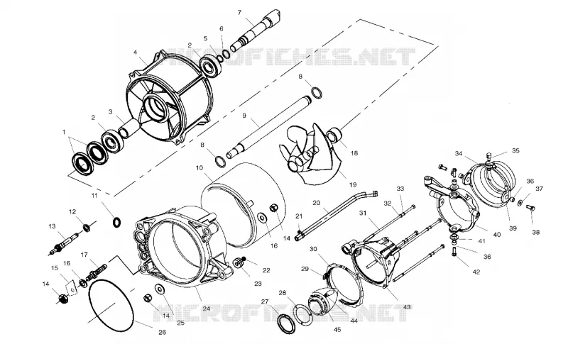 PROPULSION - W014699D (4964816481B002) Polaris JET SKI 1200 2001 SLX   SLX - W014699D