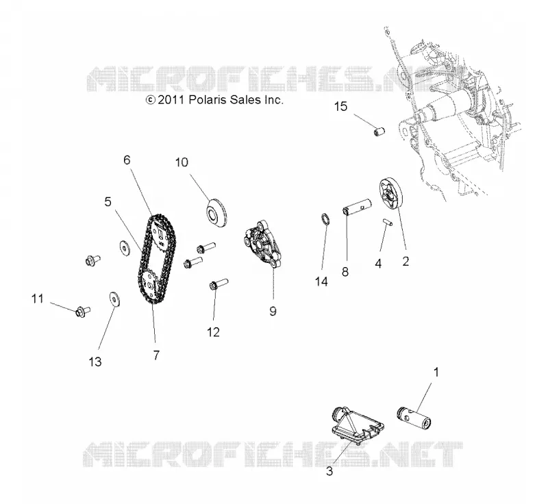 POMPE A HUILE - A15DAH57EJ (49RGROILPUMP12RZR570) Polaris ACE 570 2015 ACE 570 HD  SPORTSMAN ACE 570 HD