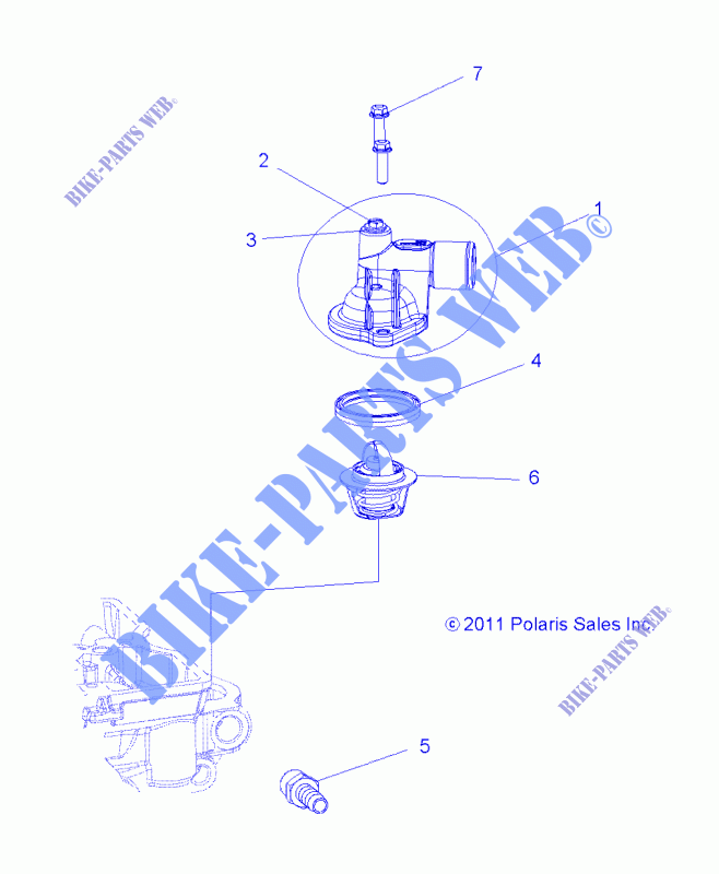 THERMOSTAT and COVER   A15DAH57EJ (49RGRTHERMO12RZR570) pour Polaris ACE 570 HD de 2015
