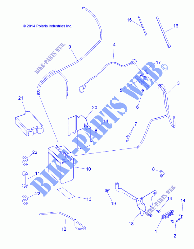 BATTERIE   A15SEA32AA/AH (49ATVBATTERIE15570A) pour Polaris SPORTSMAN ETX EFI de 2015
