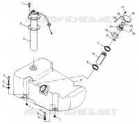 CARBURANT TANK SL 700 B974071, Intl. SL 700 I974071, SL 700 Deluxe B974072 and I (4940874087A010) pour Polaris SL de 1997