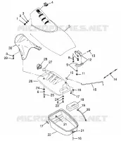 COFFRE AVANT SL 700 B974071, Intl. SL 700 I974071 and SL 700 D (4940874087A009) pour Polaris SL de 1997