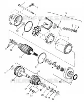 DEMARREUR SL 700 B974071, Intl. SL 700 I974071, SL 700 Deluxe B974072 (4940874087C013) pour Polaris SL de 1997