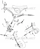 DIRECTION SL 700 B974071, Intl. SL 700 I974071, SL 700 Deluxe B974072 and In (4940874087B002) pour Polaris SL de 1997