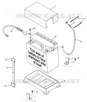 SUPPORT BATTERIE SL 700 B974071, Intl. SL 700 I974071, SL 700 Deluxe B974072 and (4940874087B008) pour Polaris SL de 1997