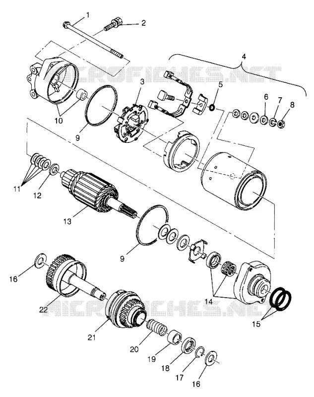 DEMARREUR SL 780 B974088 and Intl. SL 780 I974088 (4940924092C007) Polaris JET SKI 780 1997 SL  SL 780 - B974088