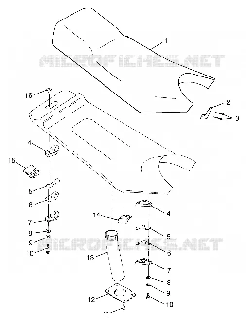 SIEGE - B974978 (4941254125a011) Polaris JET SKI 785 1997 SLX   SLX PRO 785 - B974978