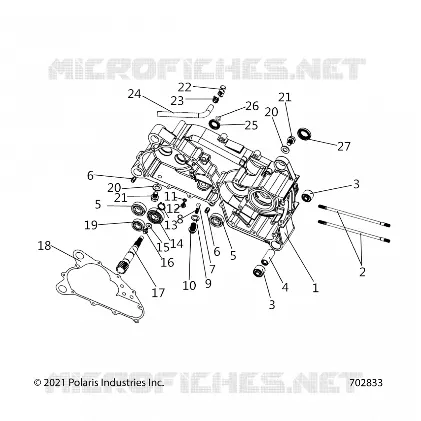 CARTERS MOTEUR COMP, LEFT - Z24HCB18N4 (702833) Polaris RZR 200 2024 RZR 200  RZR 200 MD