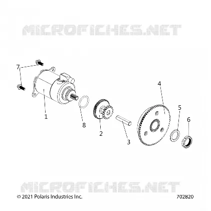 DEMARREUR MOTOR - Z24HCB18N4 (702820) Polaris RZR 200 2024 RZR 200  RZR 200 MD