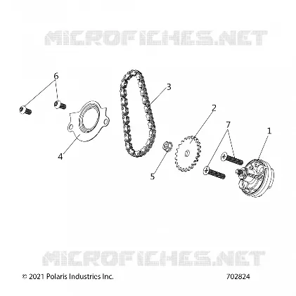 POMPE A HUILE - Z24HCB18N4 (702824) Polaris RZR 200 2024 RZR 200  RZR 200 MD