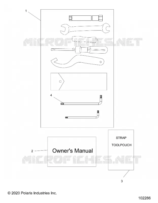 REFERENCES, TOOL KIT AND MANUEL DU PROPRIETAIRE - Z24HCB18N4 (102286) Polaris RZR 200 2024 RZR 200  RZR 200 MD