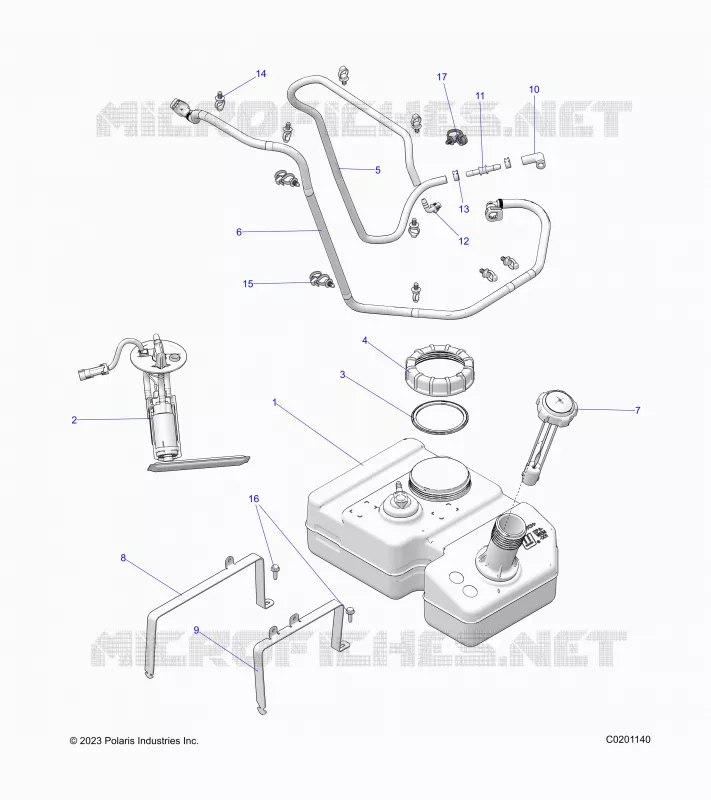 SYSTÃˆME D'ALIMENTATION, FUEL TANK AND RELATED - Z24HCB18N4 (C0201140) Polaris RZR 200 2024 RZR 200  RZR 200 MD