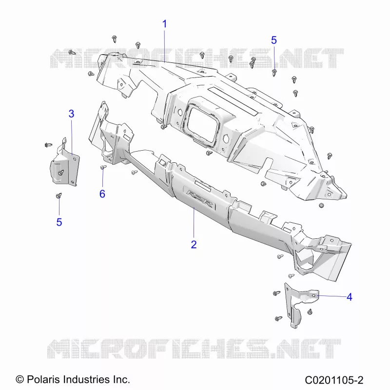 TABLEAU DE BORD - Z24HCB18N4 (C0201105-2) Polaris RZR 200 2024 RZR 200  RZR 200 MD
