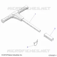BODY, POIGNEE PASSAGER   Z23A5P87A4/K87A4/A87A2(C701027 1) pour Polaris RZR 900 TRAIL de 2023
