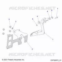 BRAKES, PEDAL AND MAITRE CYLINDRE   Z23A5P87A4/K87A4/A87A2(C0700972_01) pour Polaris RZR 900 TRAIL de 2023