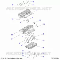 CARTERS MOTEUR   Z23A5P87A4/K87A4/A87A2(C701025 4) pour Polaris RZR 900 TRAIL de 2023