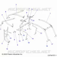 CHASSIS, CAB CADRE   Z23A5P87A4/K87A4/A87A2(C0704757 1) pour Polaris RZR 900 TRAIL de 2023