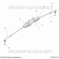 CREMAILLERE DE DIRECTION BOX   Z23A5P87A4  (C701011 5) pour Polaris RZR 900 TRAIL de 2023