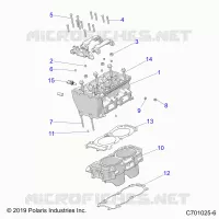 CYLINDRE AND HEAD   Z23A5P87A4/K87A4/A87A2(C701025 6) pour Polaris RZR 900 TRAIL de 2023