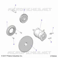 DEMARREUR AND DRIVE   Z23A5P87A4/K87A4/A87A2(C700044) pour Polaris RZR 900 TRAIL de 2023