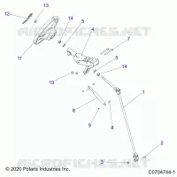 DIRECTION   Z23A5A87A2(C0704744 1) pour Polaris RZR 900 TRAIL de 2023