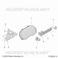 ELECTRICITE, DASH INSTRUMENTS AND CONTROLS   Z23A5P87A4/K87A4/A87A2(C700322 12) pour Polaris RZR 900 TRAIL de 2023