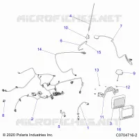 ELECTRICITE, RIDE COMMAND   Z23A5K87A4(C0704716 2) pour Polaris RZR 900 TRAIL de 2023