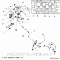 ELECTRICITE, WIRE HARNESS   Z23A5P87A4 (C0704712 2) pour Polaris RZR 900 TRAIL de 2023