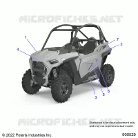 EMBLEMESS GRAPHICS   Z23A5P87A4/K87A4/A87A2(900529) pour Polaris RZR 900 TRAIL de 2023
