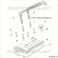 ENGINE, COUVERCLE SOUPAPE    Z23A5P87A4/K87A4/A87A2(C700106 13) pour Polaris RZR 900 TRAIL de 2023