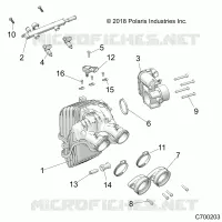 ENGINE, INTAKE AND CORPS DE PAPILON   Z23A5P87A4/K87A4/A87A2(C700203) pour Polaris RZR 900 TRAIL de 2023
