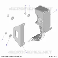 ENGINE, PEDALE D'ACCELERATEUR   Z23A5P87A4/K87A4/A87A2(C701027 3) pour Polaris RZR 900 TRAIL de 2023
