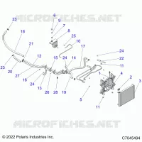 ENGINE, SYSTÃˆME DE REFROIDISSEMENT   Z23A5P87A4/K87A4/A87A2(C7045494) pour Polaris RZR 900 TRAIL de 2023
