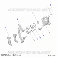 FREIN AVANT CALIPER   Z23A5P87A4/K87A4/A87A2(C701031 2) pour Polaris RZR 900 TRAIL de 2023