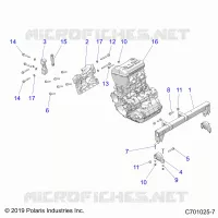 MOTEUR, MOUNTING & LONG BLOCK   Z23A5P87A4/K87A4/A87A2(C701025 7) pour Polaris RZR 900 TRAIL de 2023