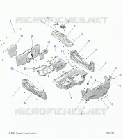 PLANCHER AND ROCKER PANELS   Z23A5P87A4/K87A4/A87A2(C030134) pour Polaris RZR 900 TRAIL de 2023