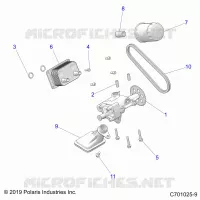 POMPE A HUILE AND OIL COOLER   Z23A5P87A4/K87A4/A87A2(C701025 9) pour Polaris RZR 900 TRAIL de 2023