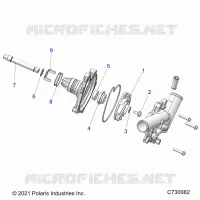 REFROIDISSEMENT, WATERPUMP ASSEMBLY   Z23A5P87A4/K87A4/A87A2(C730082) pour Polaris RZR 900 TRAIL de 2023