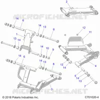 SUSPENSION ARRIERE CONTROL ARMS   Z23A5P87A4/K87A4/A87A2(C701020 4) pour Polaris RZR 900 TRAIL de 2023