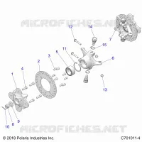 SUSPENSION AVANT CARRIER   Z23A5P87A4/K87A4/A87A2(C701011 4) pour Polaris RZR 900 TRAIL de 2023