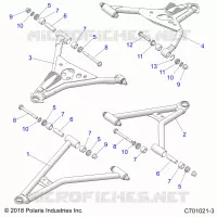SUSPENSION AVANT CONTROL ARMS   Z23A5P87A4/K87A4/A87A2(C701021 3) pour Polaris RZR 900 TRAIL de 2023