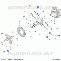 SUSPENSION, PORTE BAGAGES ARRIERE   Z23A5P87A4/K87A4/A87A2(C701010 4) pour Polaris RZR 900 TRAIL de 2023