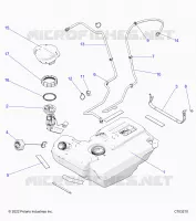 SYSTÃˆME D'ALIMENTATION, FUEL TANK AND RELATED   Z23A5P87A4/K87A4/A87A2(C703210) pour Polaris RZR 900 TRAIL de 2023