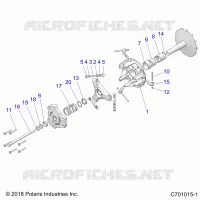 SYSTÃˆME DE TRANSMISSION, PRIMARY CLUTCH   Z23A5P87A4/K87A4/A87A2(C701015 1) pour Polaris RZR 900 TRAIL de 2023