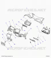 TABLEAU DE BORD AND GLOVEBOX   Z23A5K87A4 (C703212) pour Polaris RZR 900 TRAIL de 2023