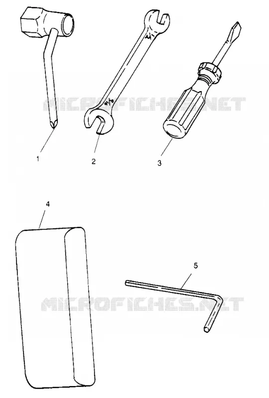 OUTILS SLX 780 B964287 and  Intl. SLX 780 I964287 (4937443744B012) Polaris JET SKI 780 1996 SLX   INTL SLX 780 - I964287