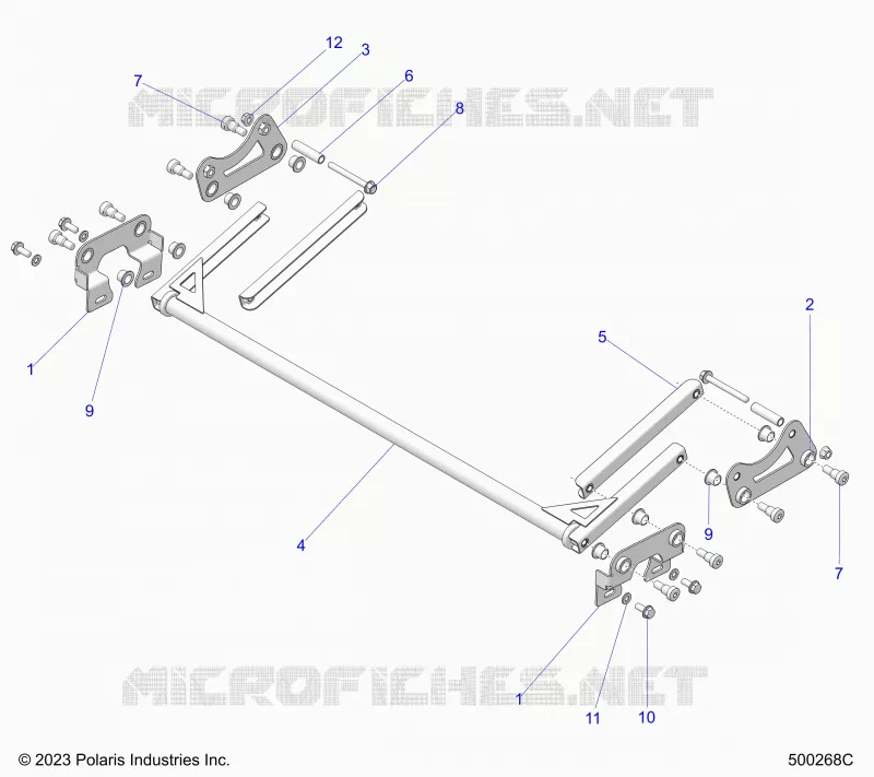 CAPOT HINGE ASM. - T24AAPHD/GD (500268C) Polaris SLINGSHOT 2000 2024 SLINGSHOT SL  SLINGSHOT SL