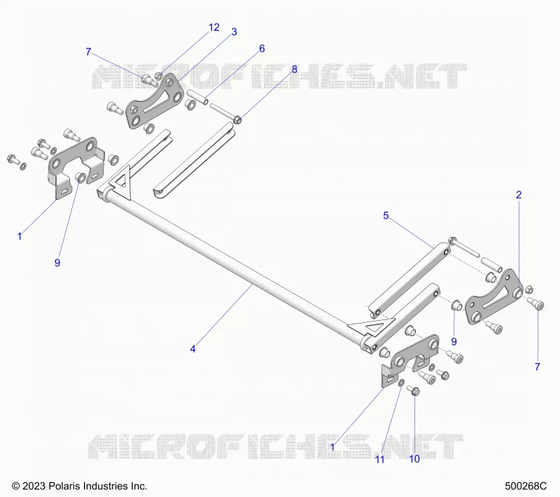 CAPOT HINGE ASM. - T24AAFHD/GD (500268C) Polaris SLINGSHOT 2000 2024 SLINGSHOT SLR  SLINGSHOT SLR