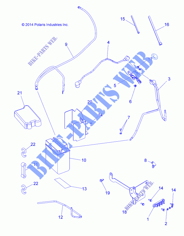 BATTERIE   A15SDA57HH/HA (49ATVBATTERIE15570A) pour Polaris SPORTSMAN 570 TOURING EFI MD de 2015